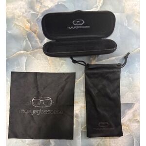 Myeyeglasscase Glasses Case‎ Protective Hard Shell Eyewear Pouch Drawstring Bag